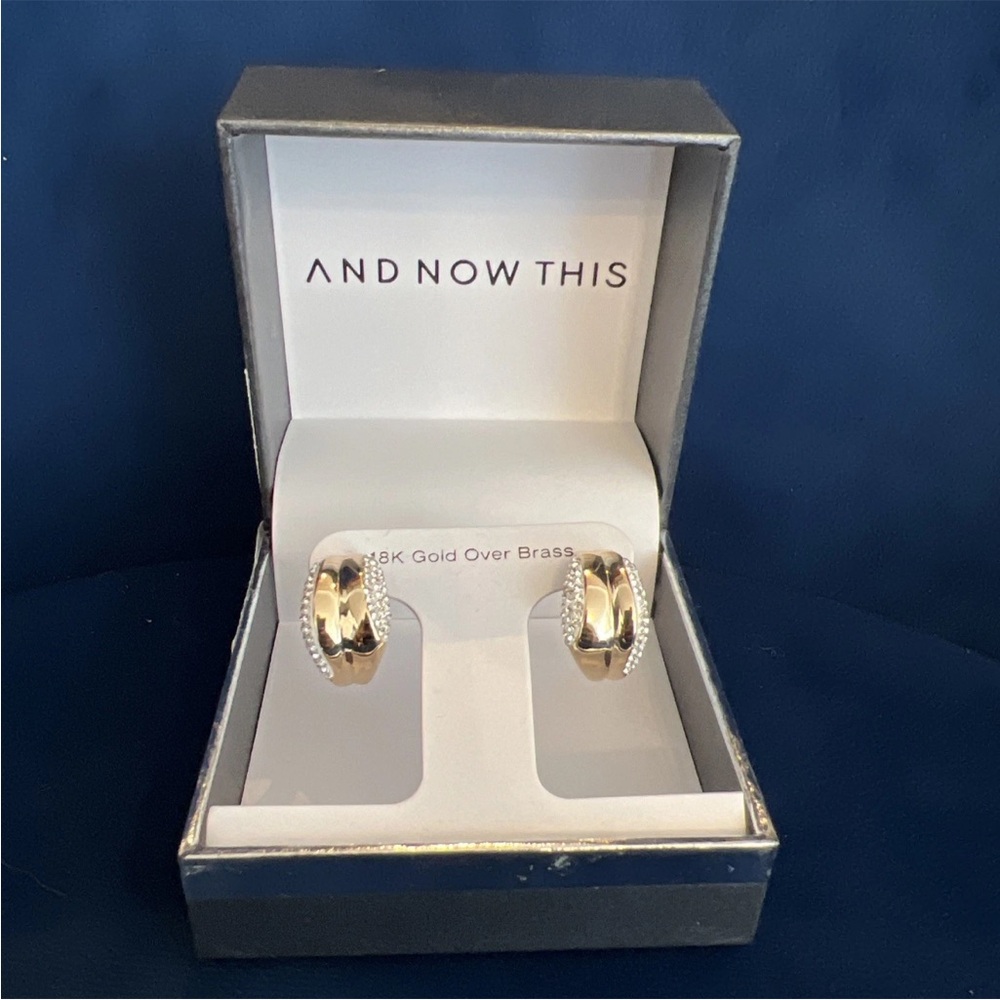 Macy’s And Now This 18k Gold Over Brass Earrings